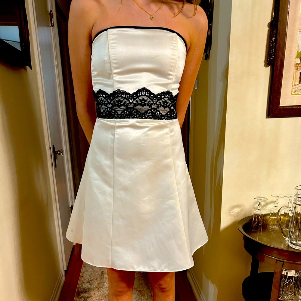 Strapless vintage Jessica MClintock dress